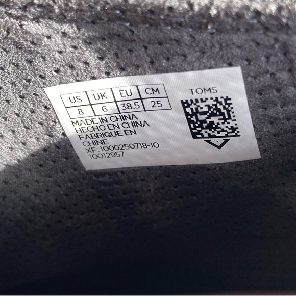 Tom’s gray lace up wedges size 8 never been worn - Picture 7 of 7